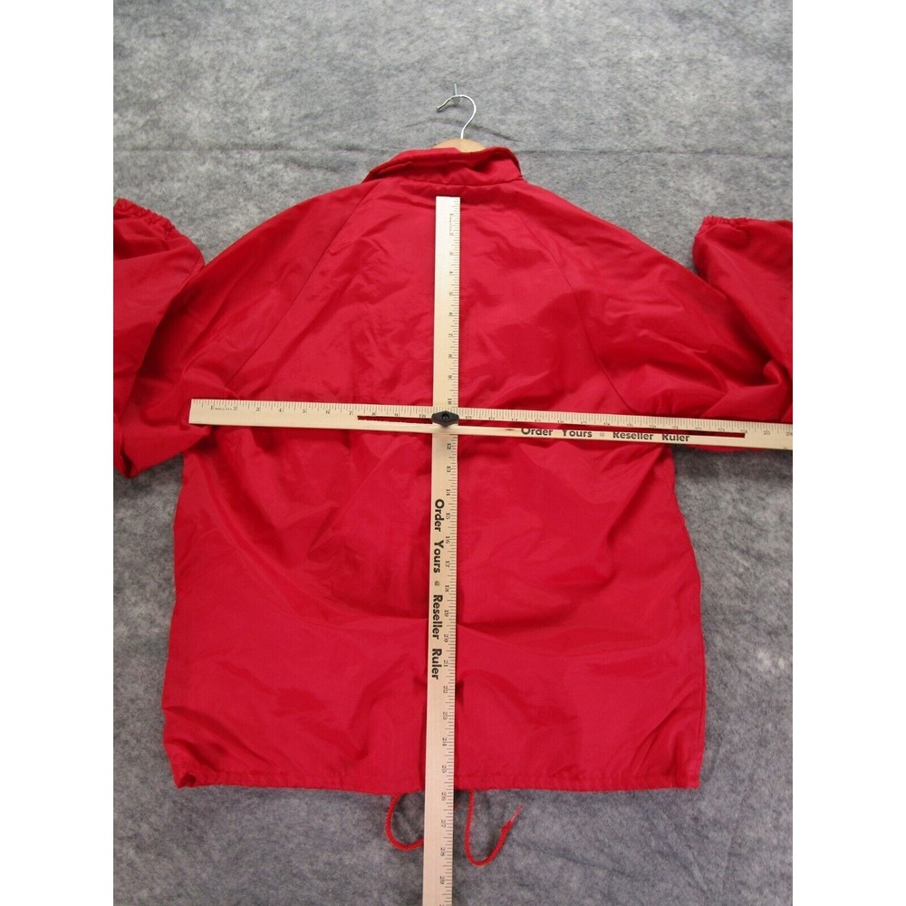 Vintage Swingster Jacket Adult Medium Made USA Red Woodland Hills Club VTG - Picture 11 of 12